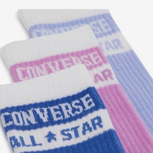 Converse All Star Stripe Half Cushion Crew Socks - Picture 2 of 6